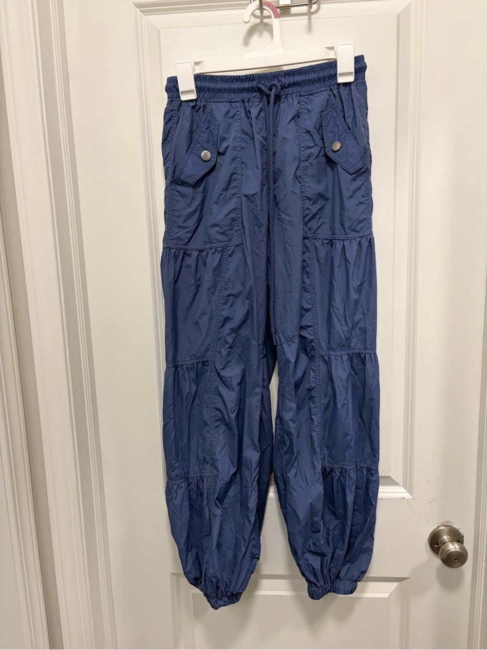 Free People Movement Blue Drawstring Cargo Jogger Pants size xs